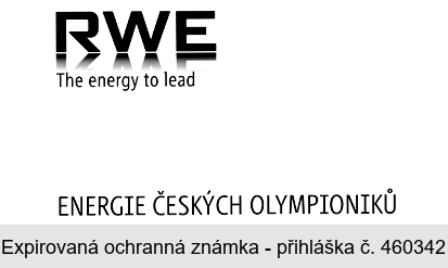 RWE The energy to lead ENERGIE ČESKÝCH OLYMPIONIKŮ