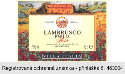 LAMBRUSCO EMILIA Rosso VILLA ITALIA