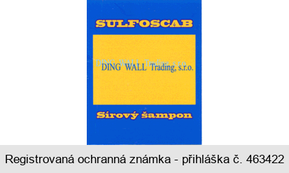 SULFOSCAB DING WALL Trading, s.r.o. Sírový šampon