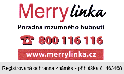 Merrylinka Poradna rozumného hubnutí 800 116 116 www.merrylinka.cz