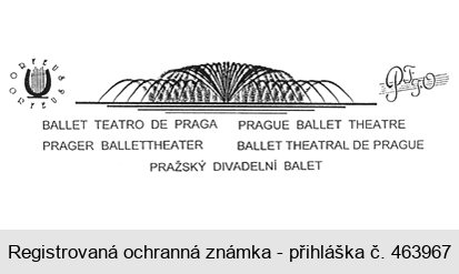 BALLET TEATRO DE PRAGA PRAGUE BALLET THEATRE PRAGER BALLETTHEATER BALLET THEATRAL DE PRAGUE PRAŽSKÝ DIVADELNÍ BALET ORFEUS  PFFO
