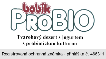 bobík PROBIO Tvarohový dezert s jogurtem s probiotickou kulturou
