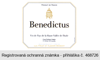 Benedictus Vin de Pays de la Haute Vallée de l´Aude