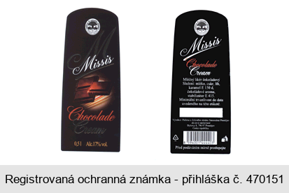 M Missis Chocolade Cream 0,5l Alc.17% vol.