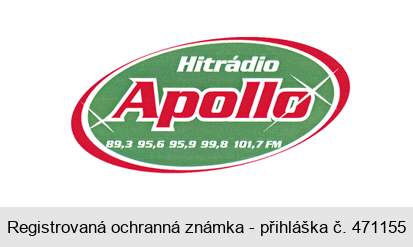 Hitrádio Apollo 89,3  95,6  95,9  99,8  101,7 FM