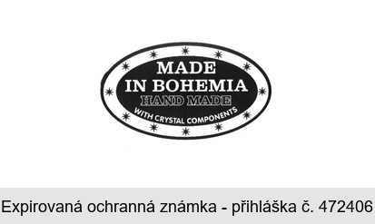 MADE IN BOHEMIA HAND MADE WITH CRYSTAL COMPONENTS