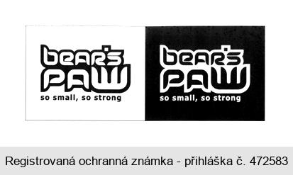 bear´s PAW so small, so strong
