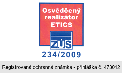 Osvědčený realizátor ETICS T ZÚS 234/2009