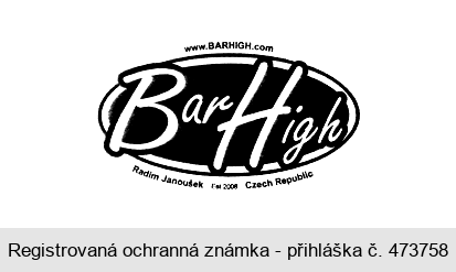 Bar High www.BARHIGH.com Radim Janoušek Est.2008 Czech Republic
