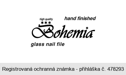 high quality hand finished Bohemia glass nail file