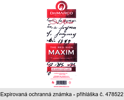 DR. MARCO DISTILLERY THE RED SIGN MAXIM