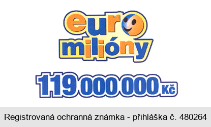 euro milióny 119 000 000 Kč