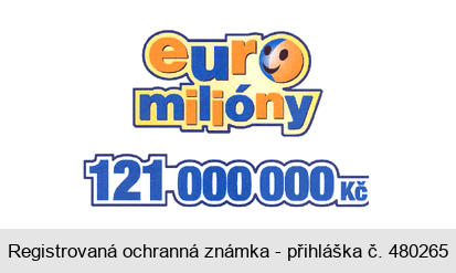 euro milióny 121 000 000 Kč