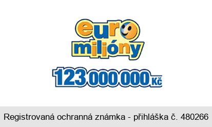 euro milióny 123 000 000 Kč