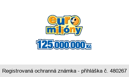 euro milióny 125 000 000 Kč