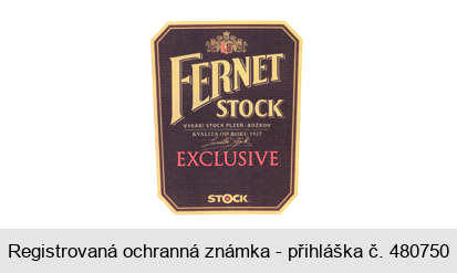 FERNET STOCK VYRÁBÍ STOCK PLZEŇ - BOŽKOV KVALITA OD ROKU 1927 EXCLUSIVE