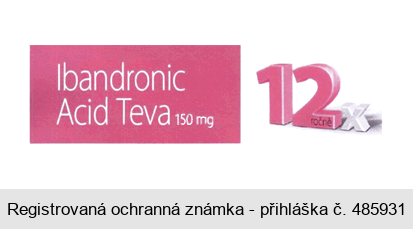 Ibandronic Acid Teva 150 mg 12x ročně