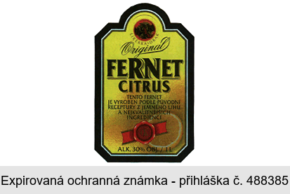 Original FERNET CITRUS LIKÉRKA DRAK