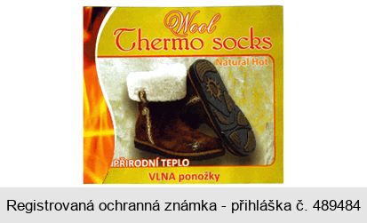 Wool Thermo socks Natural Hot PŘIRODNÍ TEPLO VLNA ponožky