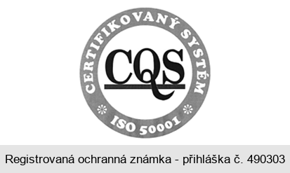 CERTIFIKOVANÝ SYSTÉM ISO 50001 CQS