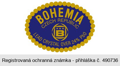 BOHEMIA B CZECH REPUBLIC LEAD CRYSTAL OVER 24% PbO