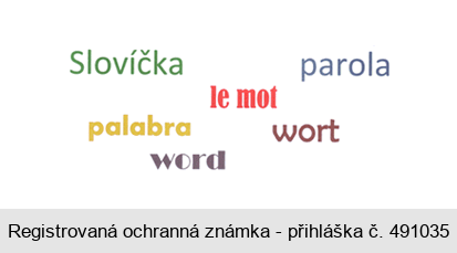 Slovíčka parola le mot palabra wort word