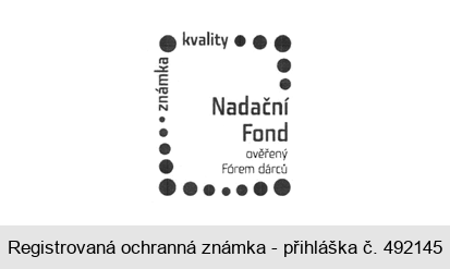známka kvality Nadační Fond ověřený Fórem dárců