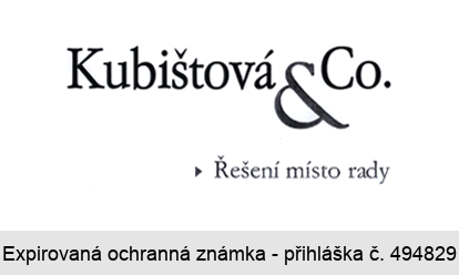 Kubištová & Co. Řešení místo rady