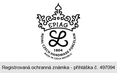 EPIAG L 1804 ROYAL CZECH HANDMADE PORCELAIN MADE IN CZECH REPUBLIC
