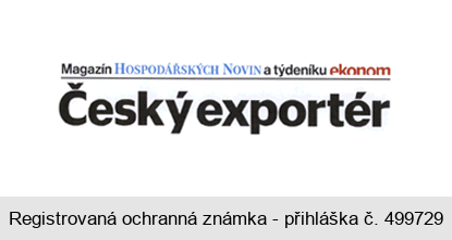 Magazín HOSPODÁŘSKÝCH NOVIN a týdeníku ekonom Český exportér
