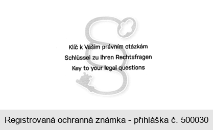 Klíč k Vašim právním otázkám Schlüssel zu Ihren Rechtsfragen Key to your legal questions
