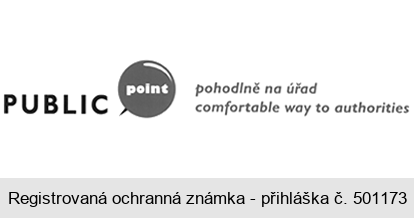 PUBLIC point pohodlně na úřad comfortable way to authorities