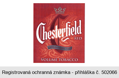 Chesterfield RED VOLUME TOBACCO ESTABLISHED 1896