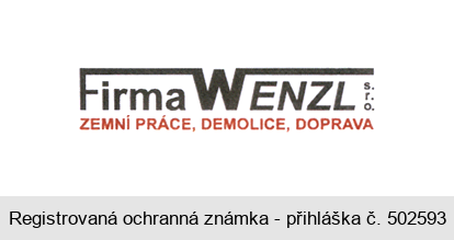 Firma WENZL s.r.o. ZEMNÍ PRÁCE, DEMOLICE, DOPRAVA