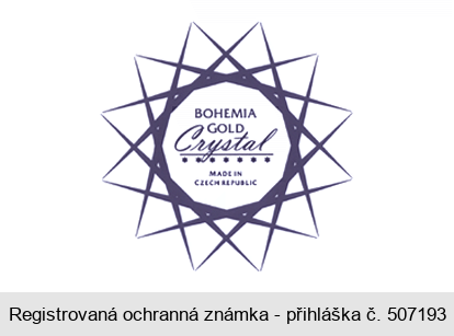 BOHEMIA GOLD Crystal MADE IN CZECH REPUBLIC