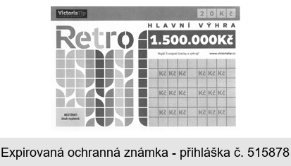 Retro HLAVNÍ VÝHRA 1.500.000Kč VictoriaTip