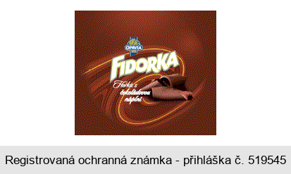 Fidorka Hořká s čokoládovou náplní OPAVIA