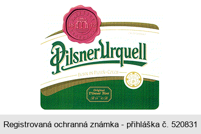 Pilsner Urquell BORN IN PLZEŇ CZECH Original Pilsner Bier 1842