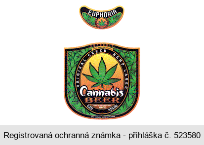 EUPHORIA Cannabis BEER WITH REAL CANNABIS ORIGINAL CZECH HEMP LAGER 1872
