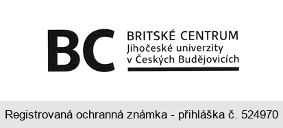 BC BRITSKÉ CENTRUM Jihočeské univerzity v Českých Budějovicích