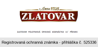 ZLATOVAR POLOTMAVÁ OPAVSKÁ JEDENÁCTKA 11o PŘEMEK ANNO 1825