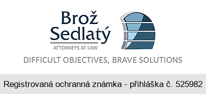 Brož Sedlatý ATTORNEYS AT LAW DIFFICULT OBJECTIVES, BRAVE SOLUTIONS