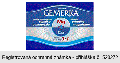 GEMERKA Mg + Ca