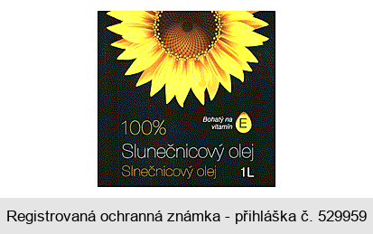 100% Slunečnicový olej Bohatý na vitamín E