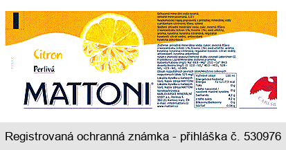 Citron Perlivá MATTONI