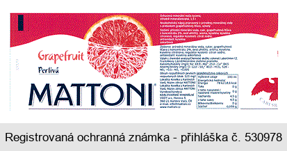 Grapefruit Perlivá MATTONI