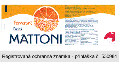 Pomeranč Perlivá MATTONI