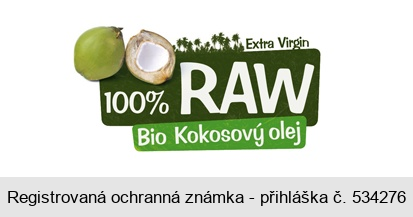 Extra Virgin 100% RAW Bio Kokosový olej