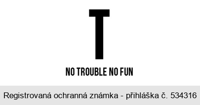 T NO TROUBLE NO FUN