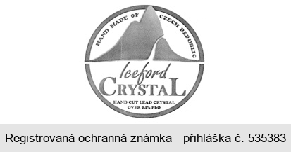 Iceford CRYSTAL HAND CUT LEAD CRYSTAL OVER 24% PbO HAND MADE OF CZECH REPUBLIC